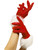 Adults Sexy Miss Santa Claus Red Costume Gloves White Trim Costume Accessory