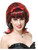 Womens Deluxe Red Black Witch Gothic Evil Sorceress Wig
