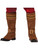 Adult Brown  Santa Claus Costume Boot Tops With Belt Strap