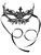 Adult Black Gothic Laser Cut Masquerade Tie On Eye Mask Costume Accessory