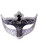 Adults Black And Silver Trim Venetian Masquerade Half Mask Costume Accessory