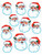 4 Sheets Of Santa Face Stickers Christmas Holiday Decorations 4.75" x 7.5"
