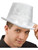 Prom Butler Chauffeur Deluxe White Felt Formal Costume Top Hat