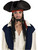 Jack Sparrow Adults Pirate Hat with Beaded Braids Wig