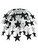 Hollywood Black Silver Star Cascade Dangler Hanger Party Decoration