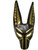 Adult's Black And Gold Egyptian Anubis Party Festival Tie Mask Costume Accessory