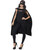 Black Unisex Superhero Cape Cloak With Eye Mask Costume Accessory