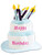 Plush White Blue Velvet Happy Birthday Party Cake Hat