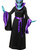 Adult Womens Fuchsia And Black Alien Queen Witch Space Gown Costume