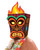 Jumbo Hawaiian Luau Full Overhead Latex Costume Tiki Mask Accessory