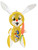 Large 17" Yellow Inflatable Easter Bunny Rabbit With Carrot Toy Decoration