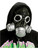 Adult Silver And Black Zombie Gas Mask Gasmask Halloween Costume Accessory