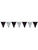 Black And Silver Flag Pennant Streamer Party Celebration Banner Decoration