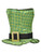 Green Shamrock Print Leprechaun Top Hat With Buckle Costume Accessory
