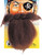 Childs Brown Caribbean Pirate Captain Costume Beard and Moustache Sets