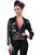 Adult's Womens 50s Female Greaser Member Faux Leather Jacket Costume