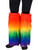 Adults Colorful Rainbow Furry Monster Party Leg Warmers Costume Accessory
