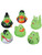 12 Mini Glow In The Dark Halloween Monster Rubber Duckies Bath Ducks Toys