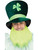 Adults St. Patrick's Day Leprechaun Tall Hat With Light Green Beard Accessory