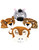 Set of 12 Adult Child Plush Halloween Zoo Animal Masks Costume Accessory