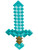 Child's Minecraft Steve Diamond Sword Toy Mojang Costume Accessory