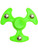 Fidget Spinner High Speed Green Plastic UFO Style Relief Toy