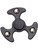 Fidget Spinner High Speed Black Plastic UFO Style Relief Toy