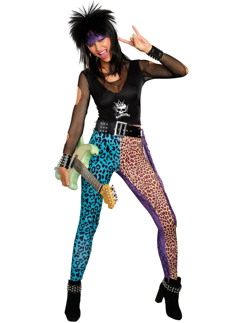 80s Rock Hair Band Member Lead Singer Women's Costume