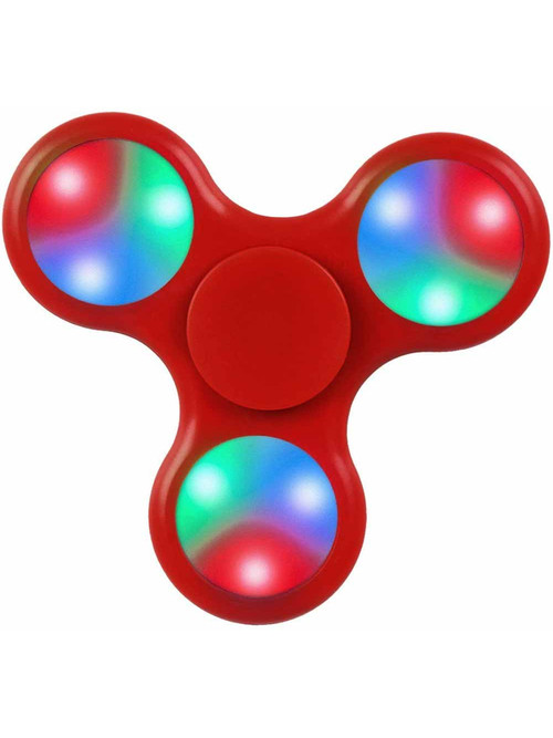 Red Core LED Light Up Fidget Spinner Toys Figet Spiner Raver Toy Raves Fun  NEW