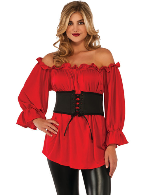 Women's Red Renaissance Blouse