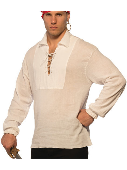 tan lace up shirt