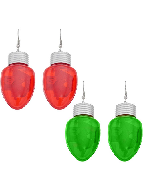 Christmas Light Up Earrings 2 Pair Pack