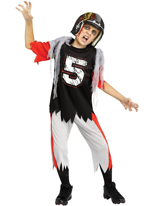 Kids Baseball Zombie Player Halloween Costume S