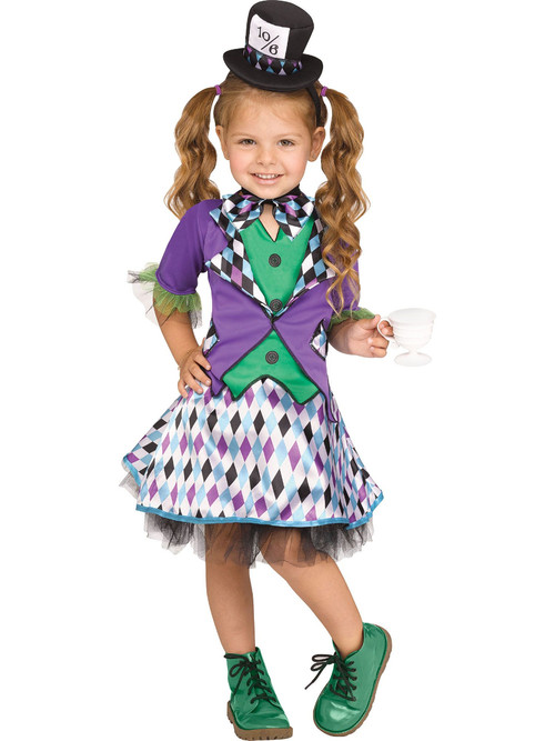 Girl's Mad Hatter Toddler's Costume