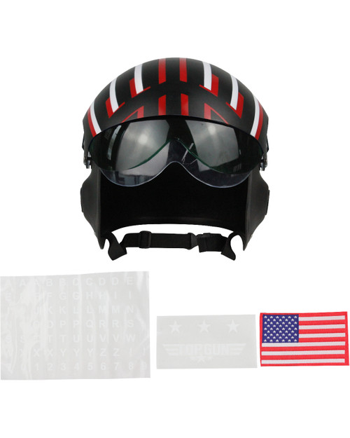 Adult's Air Force Combat Pilot Black Top Gun Helmet