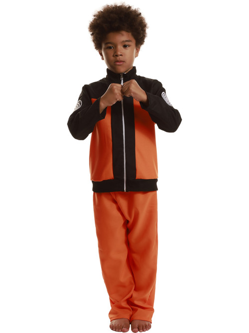 Anime Orange Ninja Boy's Costume