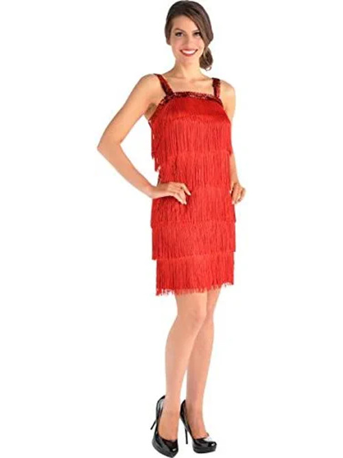 blue dress for baby girl 1980s Flapper Style Beaded Red Silk Vintage Dress W Belt Size 6/8 – Modig main image 1