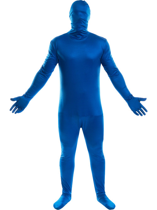 Basic Blue Spirit Bodysuit Men's Costume