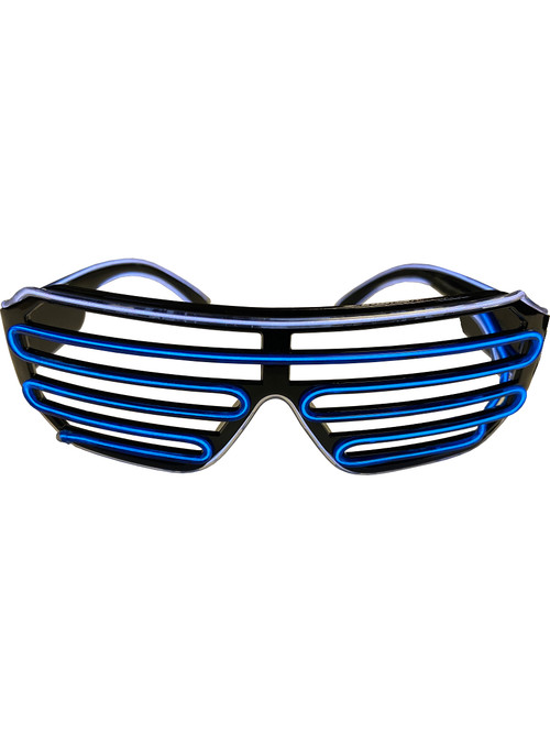 Shutter Glasses White In Blue Costume Accessory