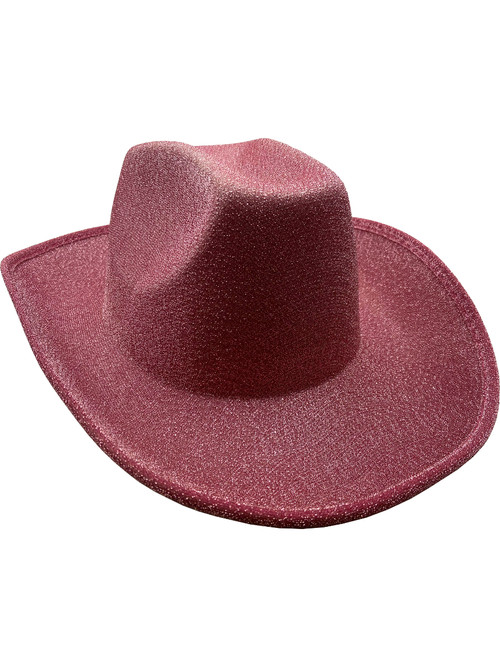 Cowboy Glitter Hat Stars and Stripes Adult Red Silver main image 1