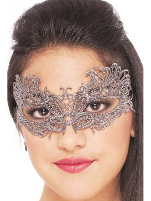 Dark Grey Lace Masquerade Eye Mask