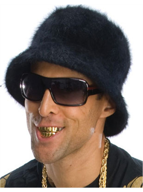 Pimp Rapper Gangsta Costume Accessory Gold Grillz