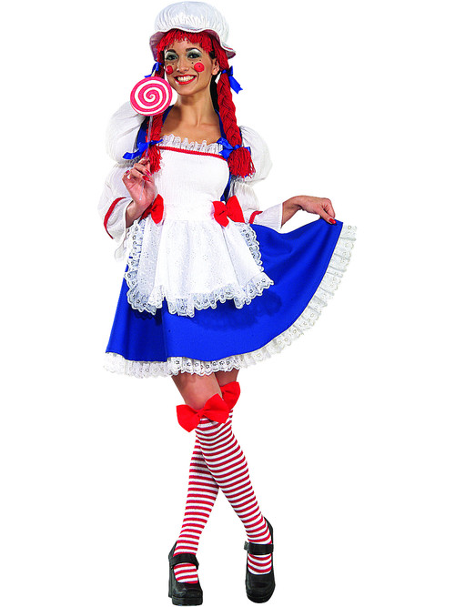 Womens Deluxe Raggedy Anne Rag Doll Adult Costume