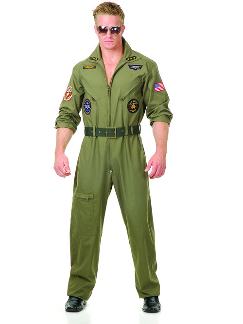 green pilot jumpsuit