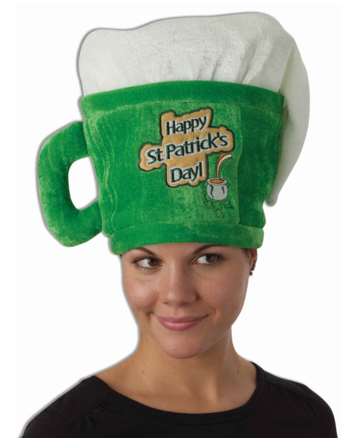 Adult's Plush Beer Glass Mug Party Hat