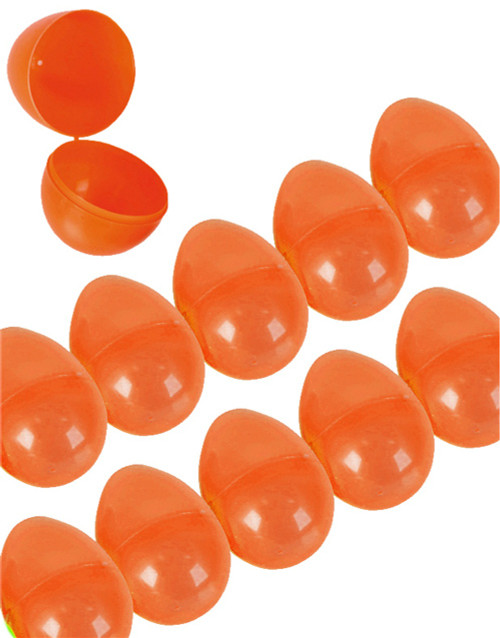 12 Orange 2.5" Plastic Easter Eggs