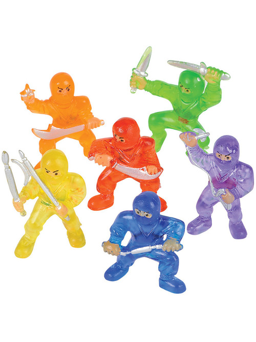 12 Plastic Toy Ninja Figure Figurines