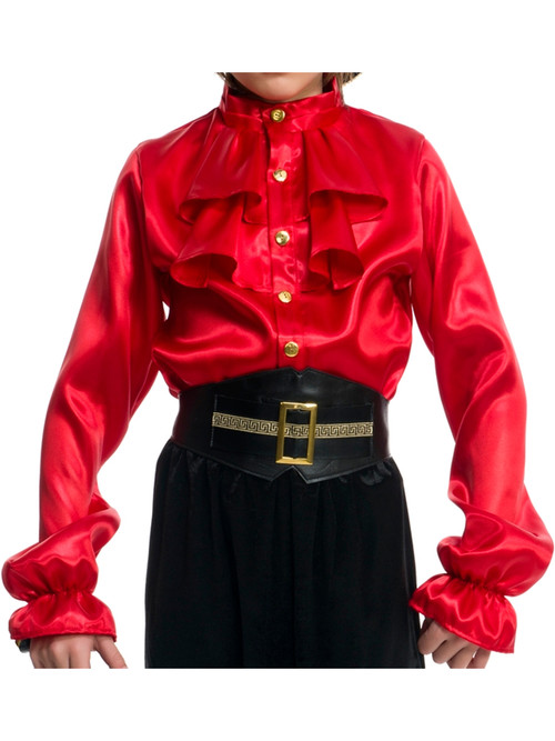 ADULT COSTUME: Ruffled Pirate SHirt Red – WPC Retail Group Ltd.