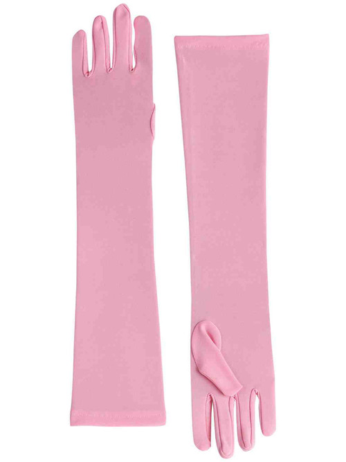 Adult's Deluxe Long Pink Dress Gloves