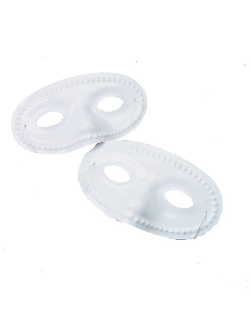 White Halloween Eye Mask 12 Pack